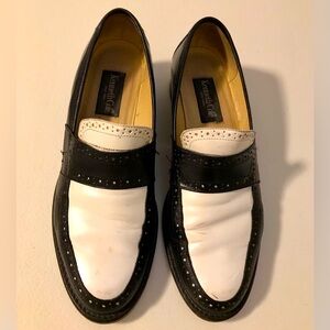 Kenneth Cole NY Black and White Leather Loafers - Size 8